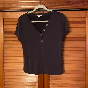 Pink Rose navy blue tshirt